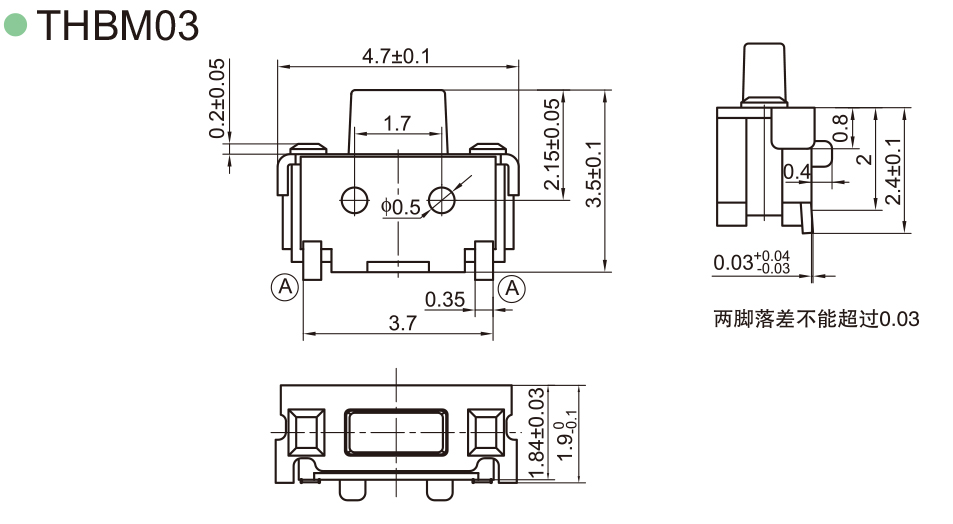 THBM03-A035NB-R-A 尺寸圖