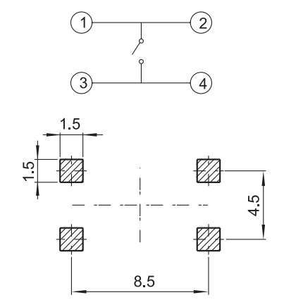 THBM03-A035NB-R-A 焊盤圖