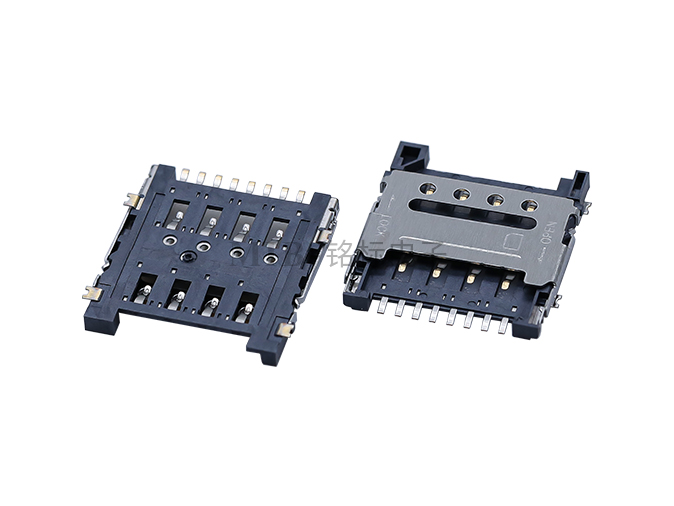 掀蓋式  MICRO SIM卡座 8*1 H=1.5