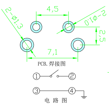 THBM03-A035NB-R-A 焊盤圖