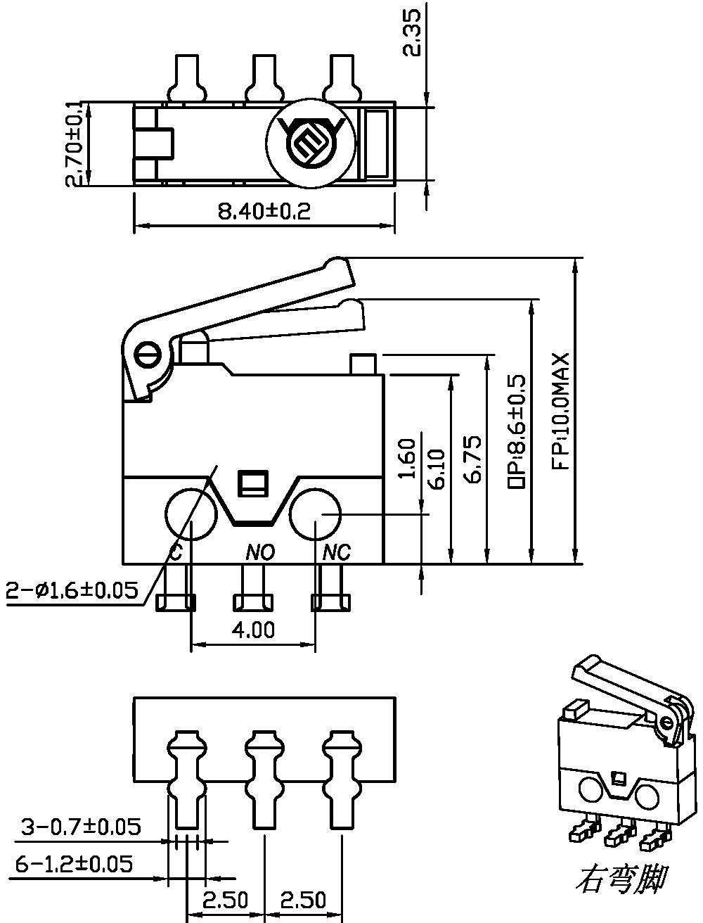DS027-1-01CR-15-3尺寸圖